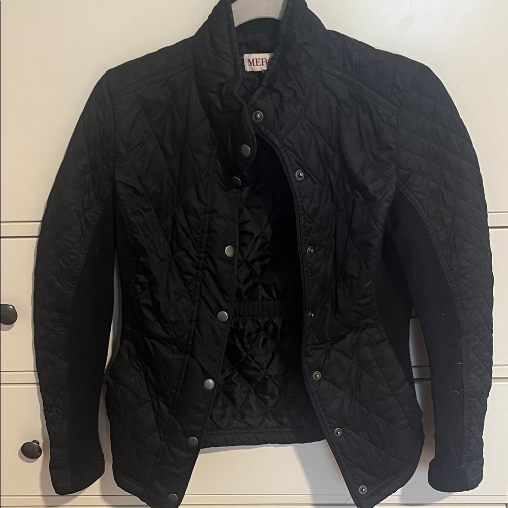 Merona Black Quilted Outerwear